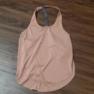 Fabletics Peach and Gray Racerback Tank Top